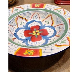 HD Designs Hand Painted Italian Style Ceramic Serving or Pasta Bowl
